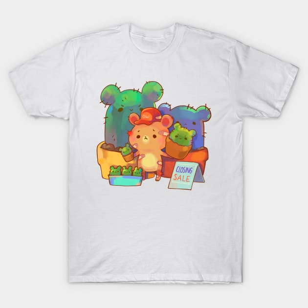 Bear Cactus Plant Shop T-Shirt by vooolatility